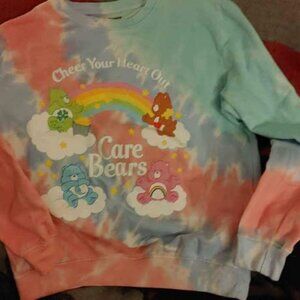 NWOT CARE BEARS TIE DIE Sweatshirt Cheer Your Heart Out rainbow 2021